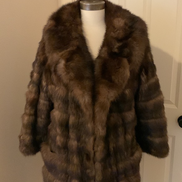 Russian sable knee length coat - Picture 3 of 9